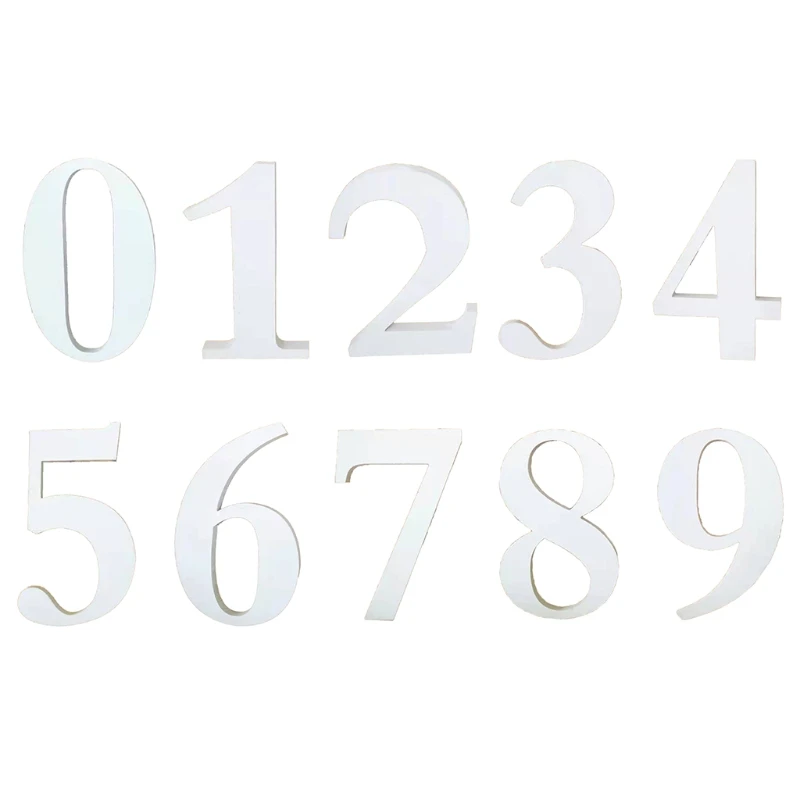 

10 Pcs 0-9 Wooden Numbers Baby Milestone Monthly Photography Props Shower Party Birthday Home Decorations