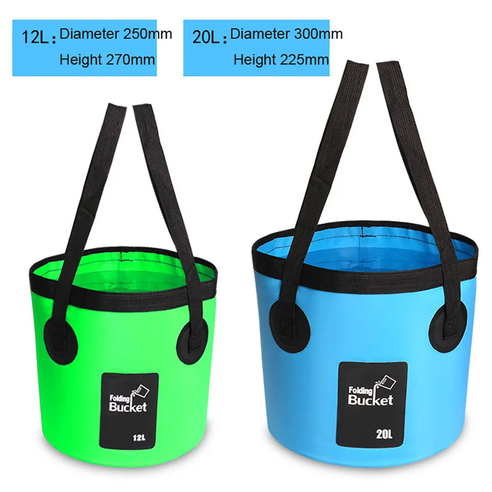 

12L/20L Multifunctional Folding Bucket Waterproof Outdoor Fishing Bucket For Fishing Picnic Soaking Feet And Car Washing