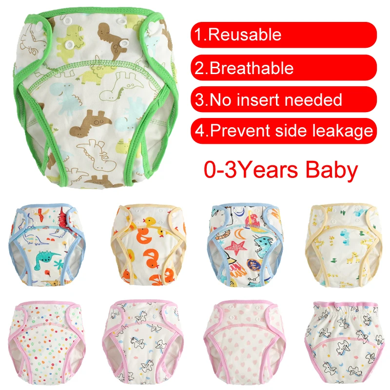 

Newborn Cloth Diapers Panties Baby Prevent Side Leakage Training Pants Infant Reusable Diapers Underwears Washable Cotton Diaper