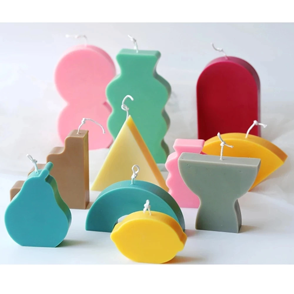 

Simple Lines Geometric Shape Silicone Candle Mold for Handmade Aromatherapy Candle Plaster Ornaments Handicrafts Soap Mold