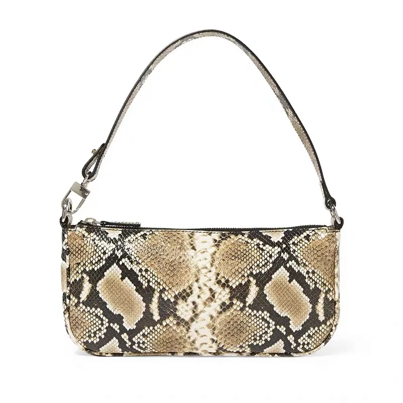 snake design Стильные сумки с крокодиловым узором, багет, новинка, женские высококачественные дизайнерские винтажные модные модели сумок, сумки на плечо, кошельки - Цвет: snake design