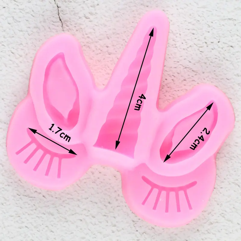 Единорог ушной рог для глаз силиконовая форма детского дня рождения помадка