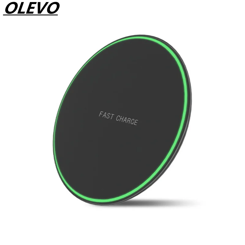 

Wireless Charger Desktop Round Ultra-Thin Chargers For iPhone 12 Mini Pro Huawei Xiaomi Mobile Phone Qi 15W Fast Charging Base
