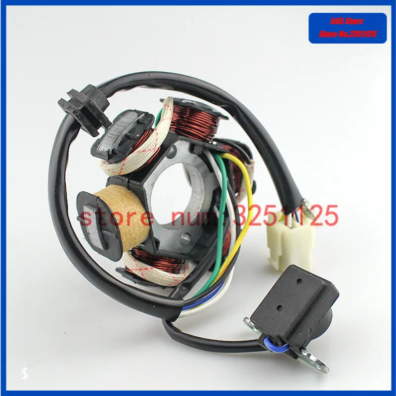 

Motorcycle C100-6 5 Wire 6 Poles Half-Wave AC for C100 100cc Magneto Stator Coil Generator Spare Parts