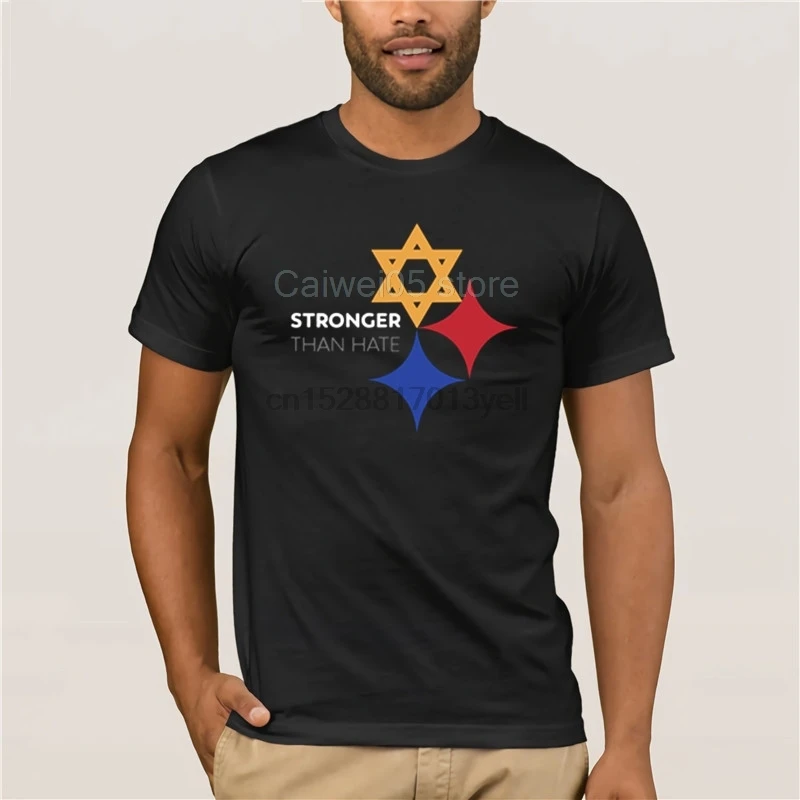 Качественная модная мужская футболка STEELERS pittsbs STRONGER THAN HATE облегающая Мужская из