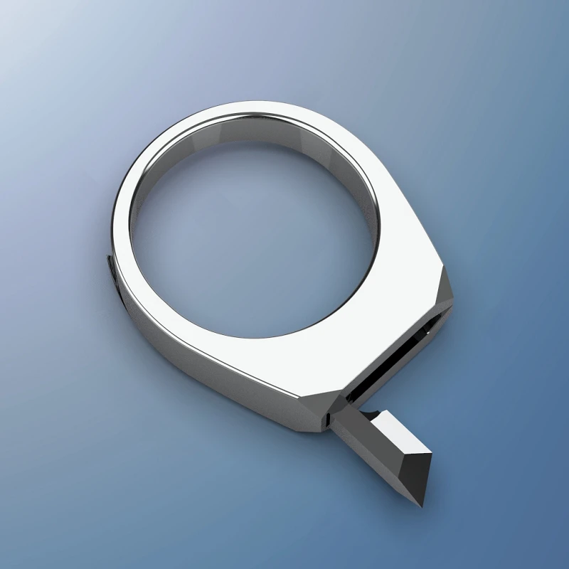 

Luxury Titanium Self-defense Ring Molded In One Body High Strength Self-Defense Tool Gift To Boy / Girl Friend To Keep Them Safe