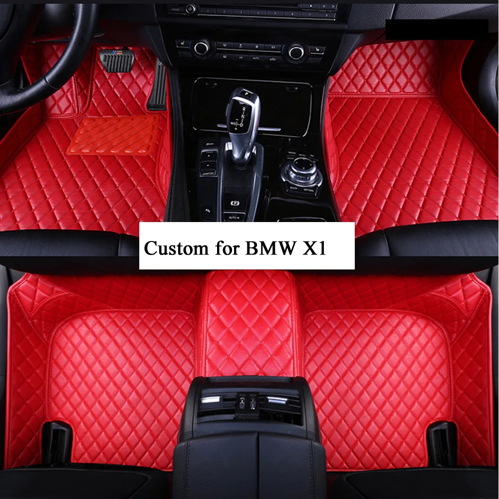 

Car Floor Mats Black/Beige/Red/Brown for Women and Men Artificial Leather Mat for BMW X1 M3 X35