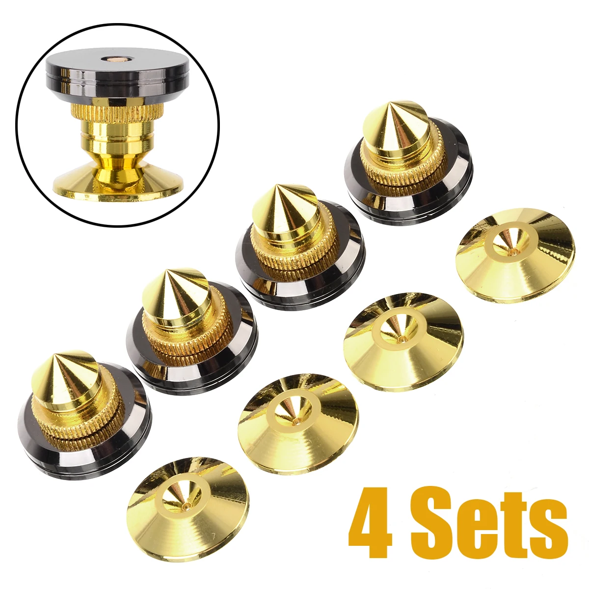 

4sets New Arrival M6 Speaker Spike Isolation Spikes Cones Stand Feet Stand Pads Mental Speakers Foot Stand Durable Speaker Parts