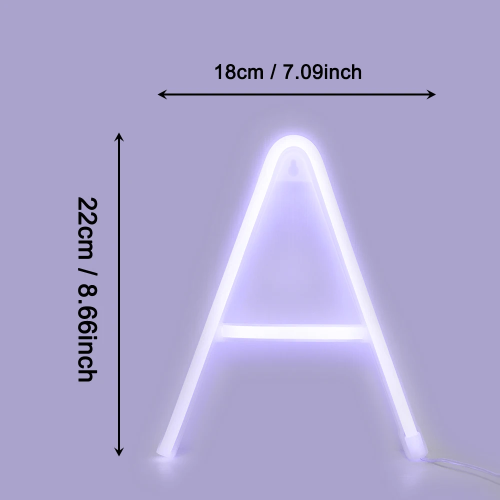 Синий блестящие неоновые буквы светильник 26 букв алфавита неоновая вывеска для