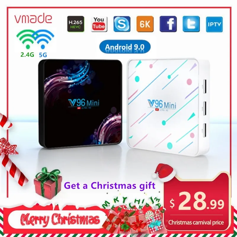 ТВ приставка Allwinner H6 6K Android 4 Гб 128 поддержка 2 4G/5G Wi Fi netflix android 9 0 смарт медиа