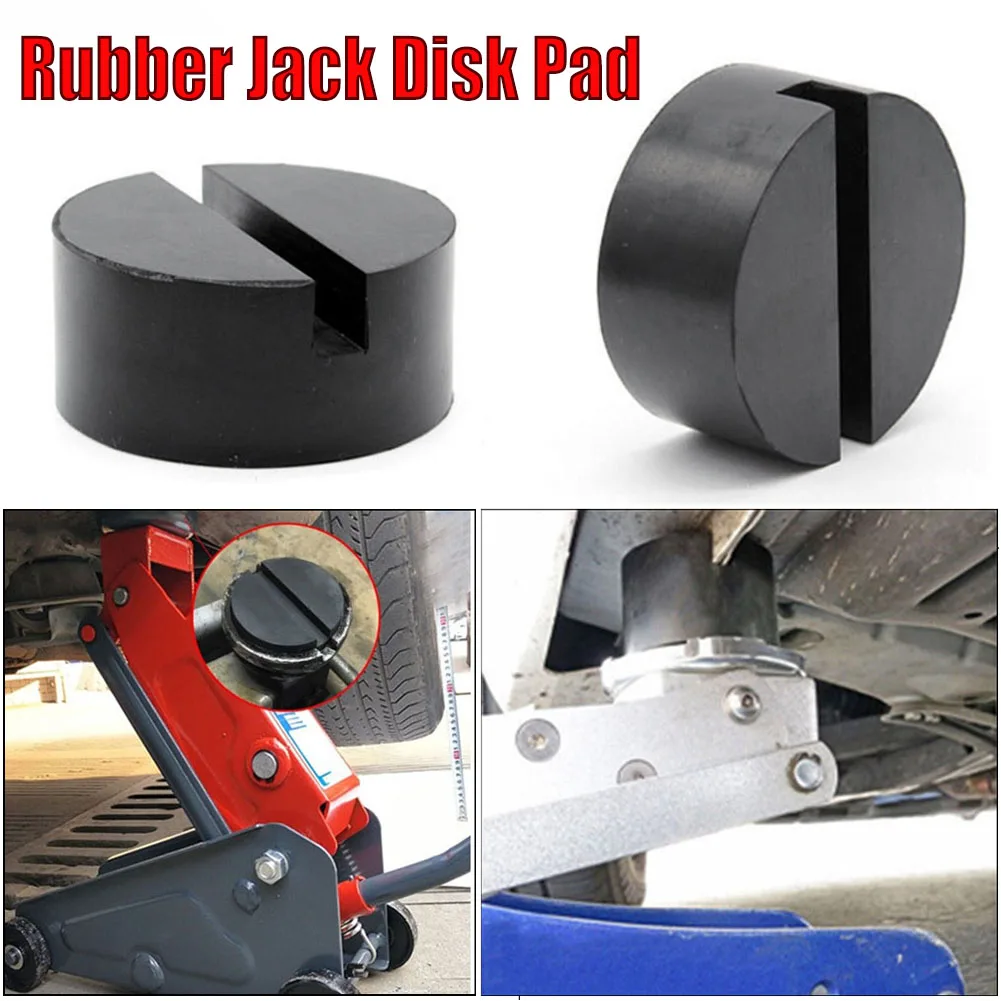 

2Pcs Slotted Rail Floor Jack Disk Rubber Pad Adapter for Pinch Weld Side JACKPAD