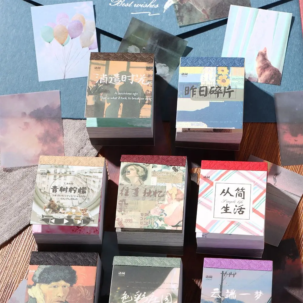 

400pcs/box Litmus Hand Account Hole Cards DIY Hangtag Specialty Paper Card Making Scrapbooking Material book Decoration Stickers