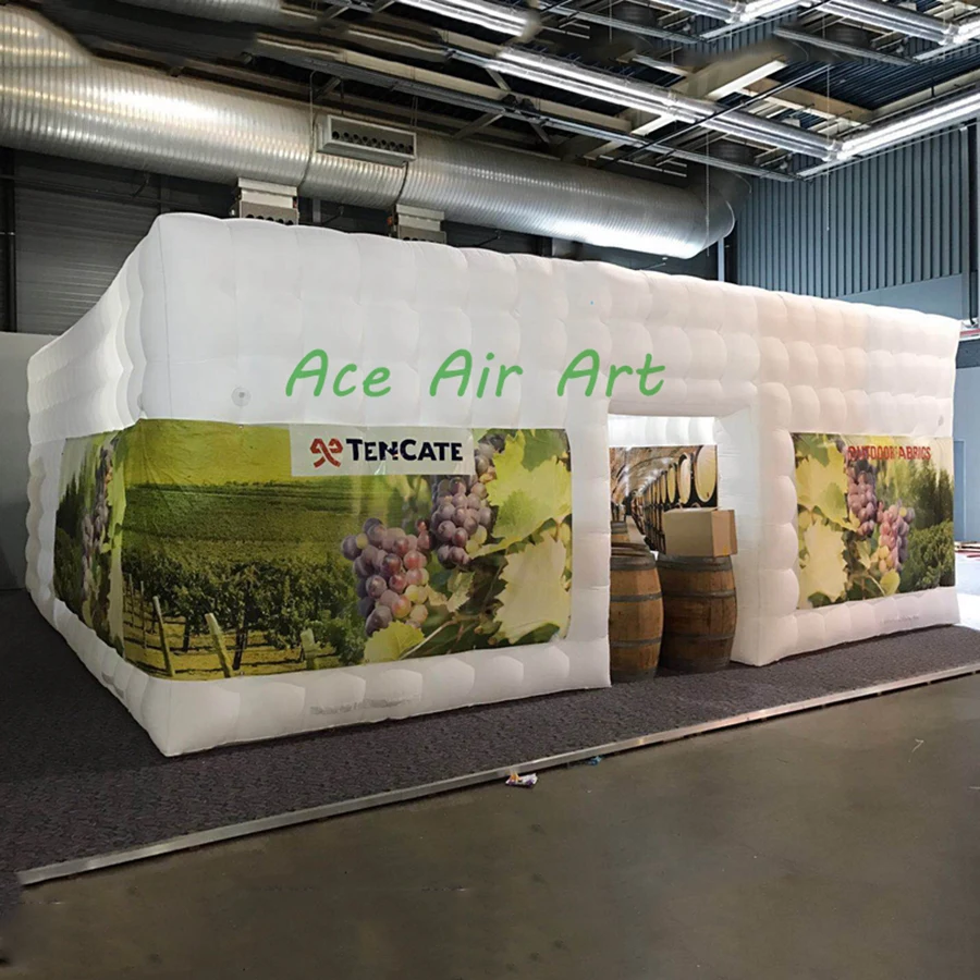 Превосходный кубический надувной квадратный тент выставочный без крыши для