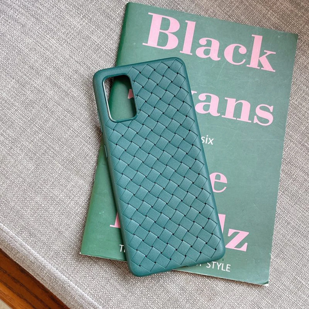Case For Iphone 11 Pro Max 6 6S 7 8 Plus X Weaving Texture PU Leather Dark green Phone XS MAX XR Cover Capa | Мобильные телефоны и