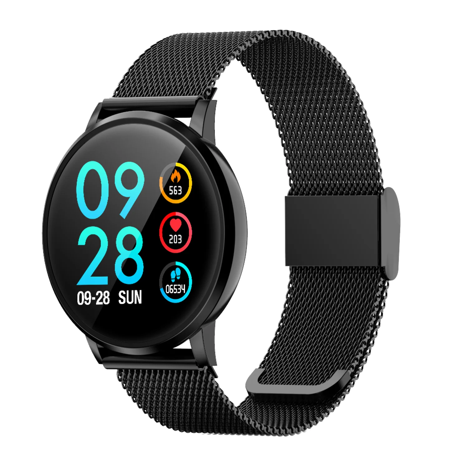 black Женские спортивные Смарт-часы мужские reloj inteligente монитор сердечного ритма кровяное давление часы с шагомером и Bluetooth часы для Android iOS - Цвет: black