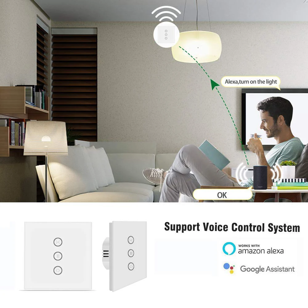 Умный выключатель Zigbee для штор переключатель сделай сам с голосовым управлением