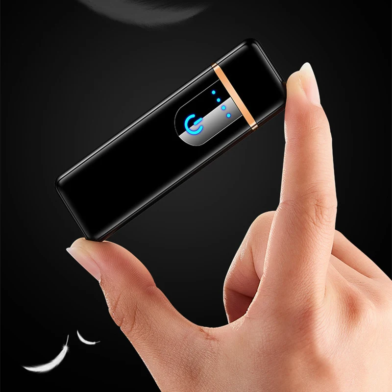 Ультратонкая металлическая мини-зажигалка USB электрическая зажигалка с