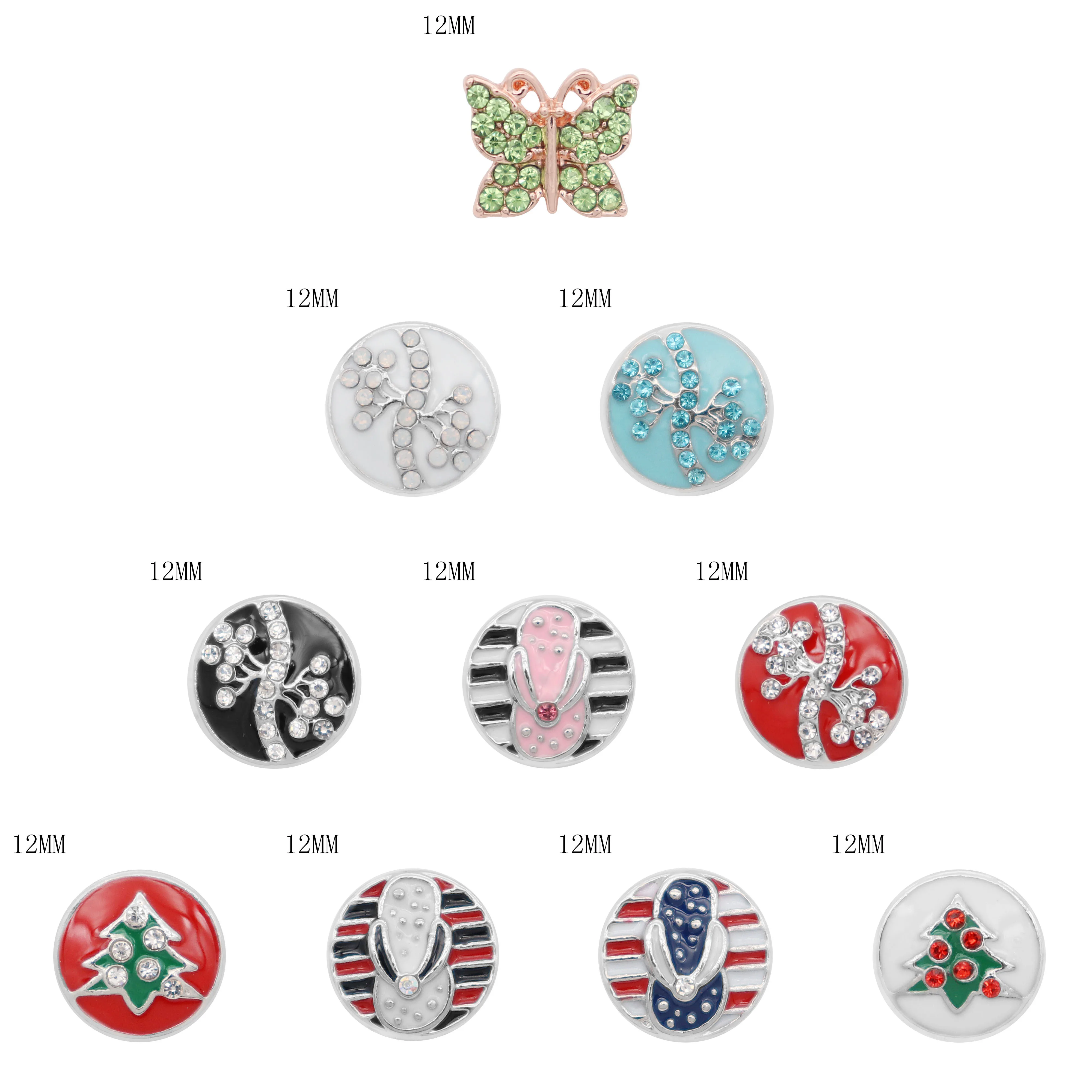 12 мм защелки пряжка с Цинковым Сплавом дно для браслетов подходят к украшение в
