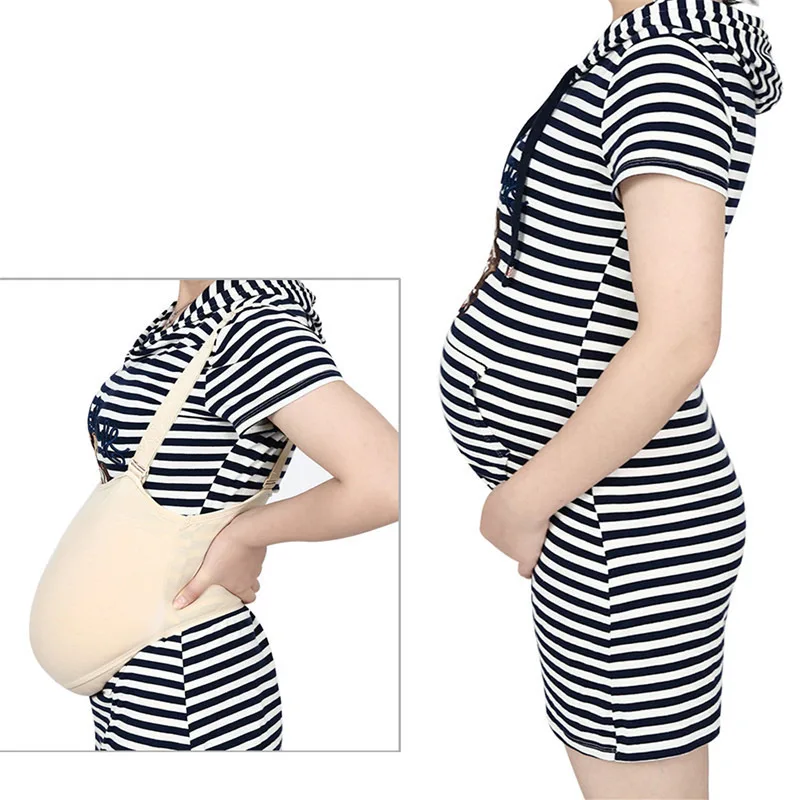 

1 Artificial Soft Silicone Fake Pregnancy Belly BumpTummy Doll Pregnancy with Strap 5-6 Months 7-8 Months 2Types Belly Fat