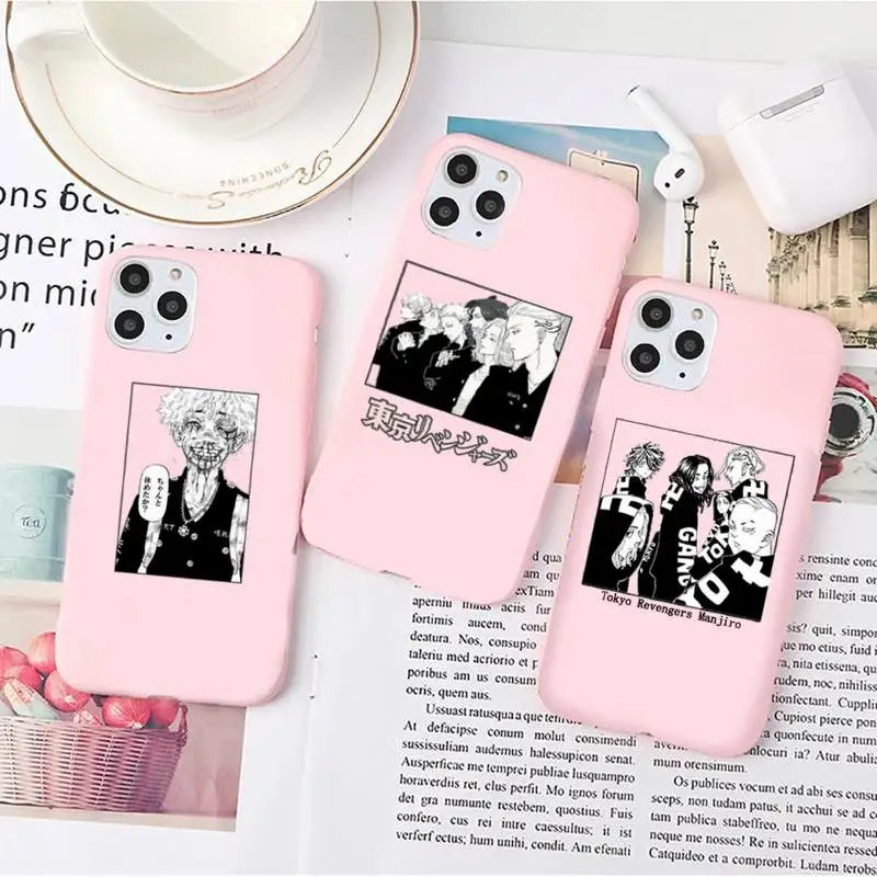 

Tokyo Revengers manjiro sano Phone Case Candy Color for iPhone 6 7 8 11 12 s mini pro X XS XR MAX Plus