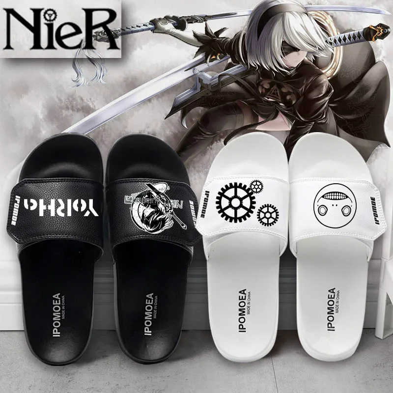 НИР автоматов YoRHa № 2 Тип B принт Туфли для костюмированных вечеринок Вьетнамки