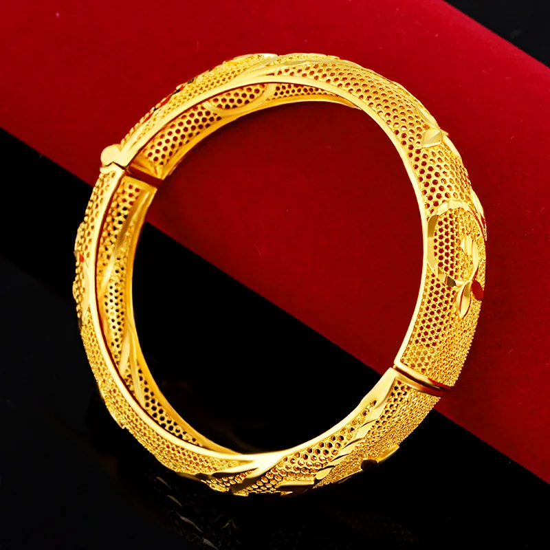 Роскошные золотые браслеты Дубай Рамадан турецкие ювелирные изделия Аллах для
