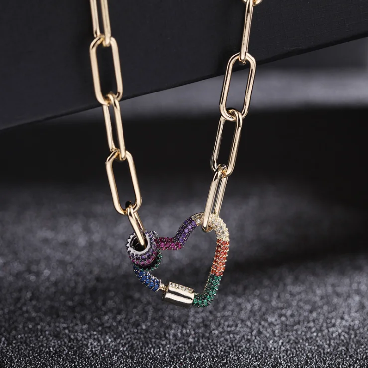

Love necklace women sweater chain fashion cold wind lengthened clavicle chain wholesale