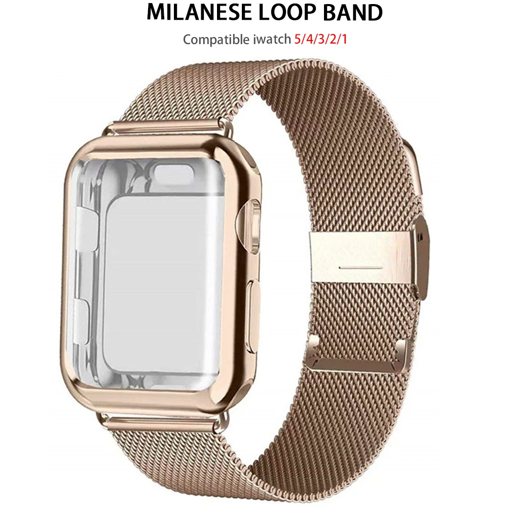 Чехол и ремешок для Apple Watch Band 44 мм 40 iWatch 42 38 магнитный браслет-петля correa watch Series SE 5 4