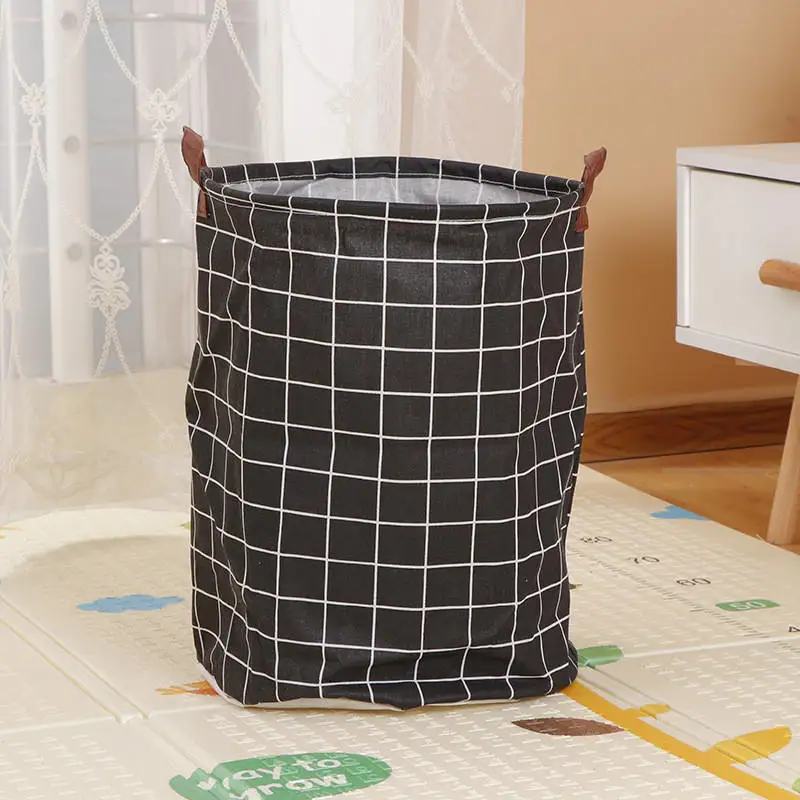 Black MICCK новая складная корзина ящик для хранения белья большая корзина складная Одежда Игрушка держатель ведро Органайзер коробка большая емкость - Цвет: Black