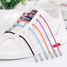Эластичный теннисные туфли с кружевами шнурки без завязок резинок белый ленивый Радуга разноцветный набор без завязок для кроссовок розового цвета с лентой