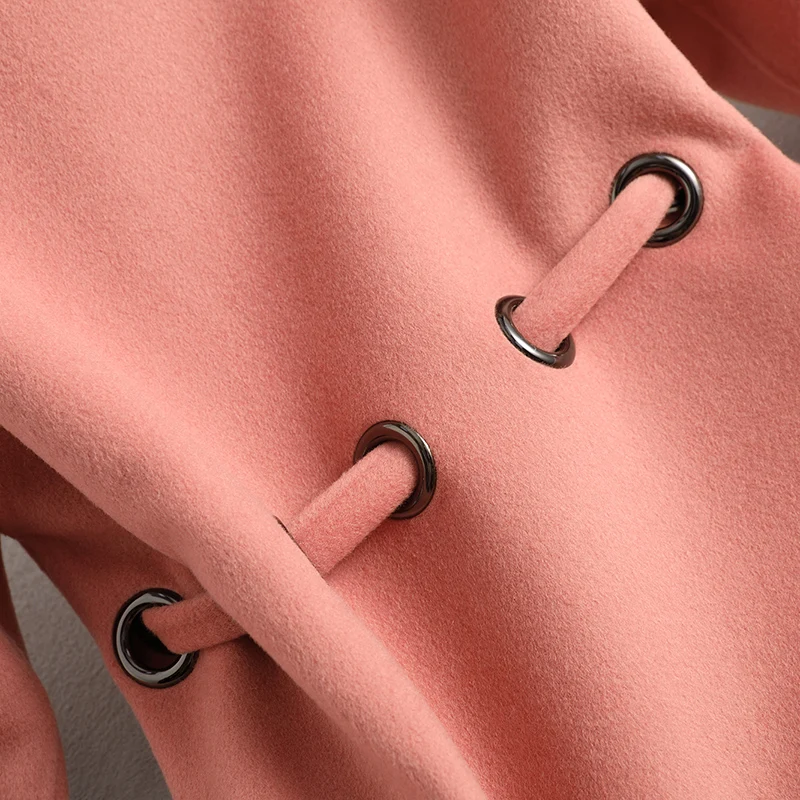 

Pasanazi 2020 winter new women's woolen coat fashion belt baby collar woolen coat 9220