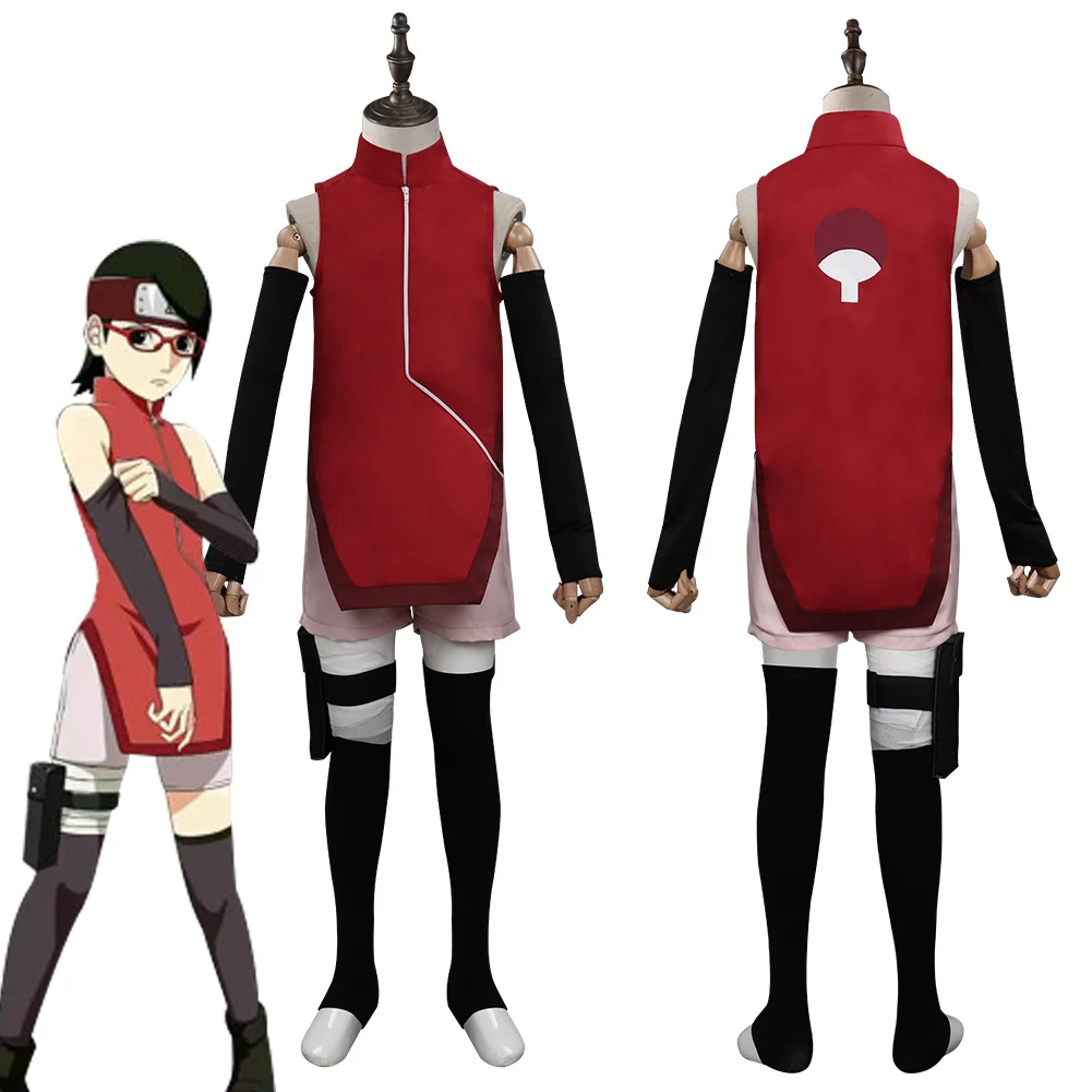 Детский костюм для косплея аниме Boruto Sarada Uchiha Хэллоуина и карнавала | Тематическая