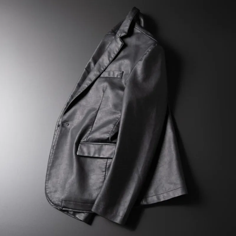 Весенне-осенний мужской блейзер приталенный деловой повседневный костюм из