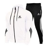 spring mens tracksuit 2 pieces set hoodiespants sport suits for men sweatshirt zipper hoodies mens clothing sets sportswear
