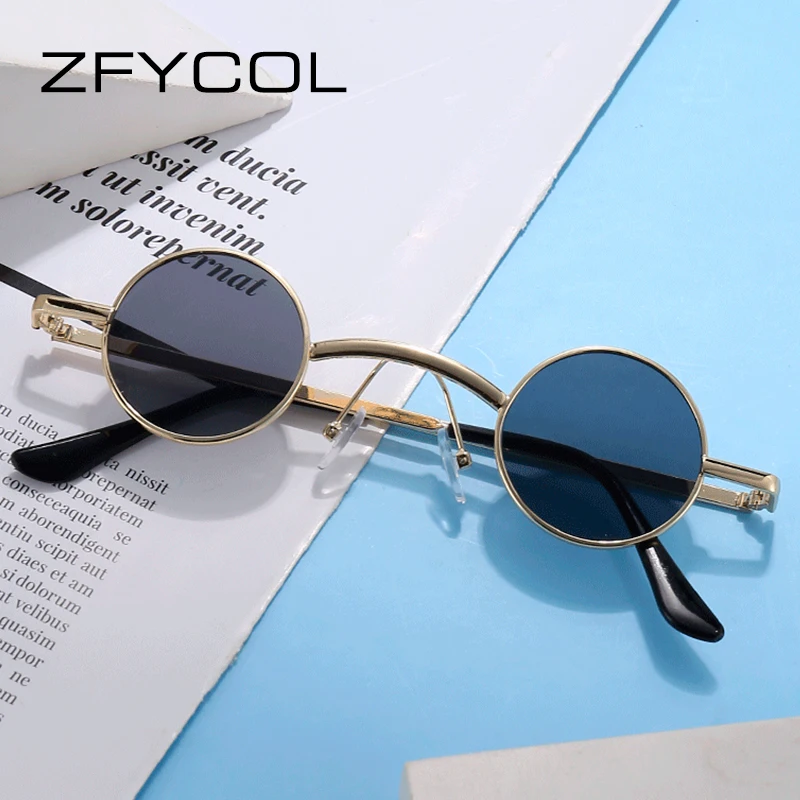 

Круглые Солнцезащитные очки ZFYCOL 2022, женские высококачественные очки для мужчин, винтажные очки в стиле стимпанк, женские солнцезащитные оч...