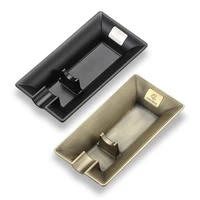 galiner square metal cigar ashtray smoking cigarette holder 1 rest slot cendriers home portable outdoor travel ash tray for car