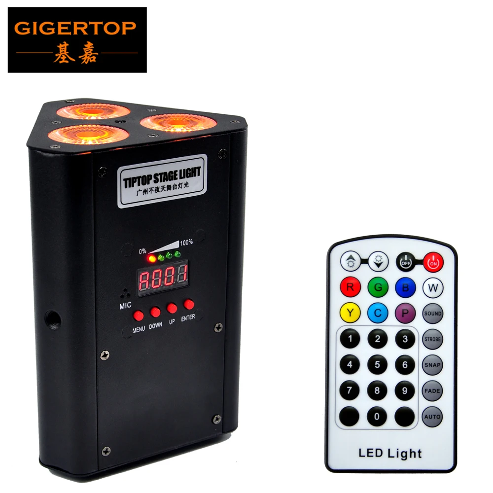 

TIPTOP Свадебные украшения Led сценический Uplight 3x18 Вт RGBWA UV 6в1 беспроводной IRC Par Led Uplight сценический перезаряжаемый аккумулятор 7600 мАч