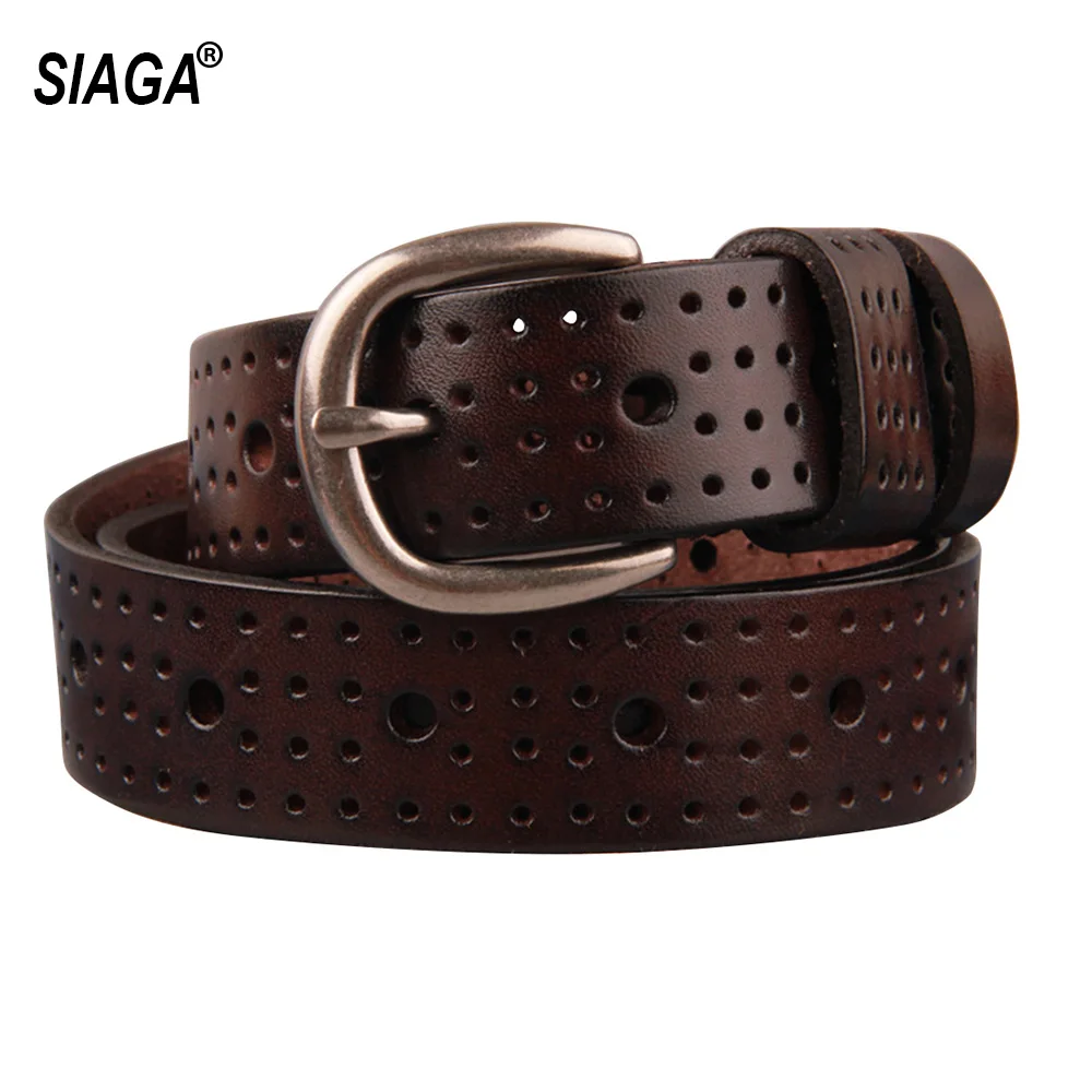 Ladies Design Belt Quality Pure Cow Genuine Leather Belts Jean 95-110cm Length 2.8cm Wide Female Accessories NFC443