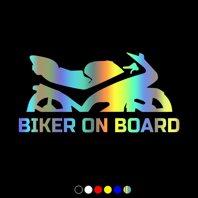 

CS31086# Biker on Board Die-cut Vinyl Decal Car Sticker Waterproof Auto Decors on Car Body Bumper Rear Window