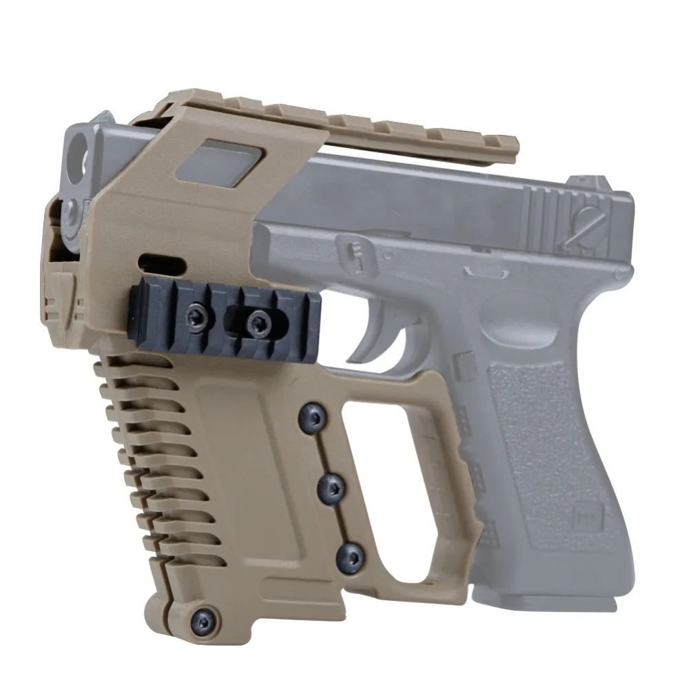 

Tactical Glock Series Pistol Carbine Kit Quick Reload Rail Base Loading Device for Glock G17 G18 G19 Series Hunting