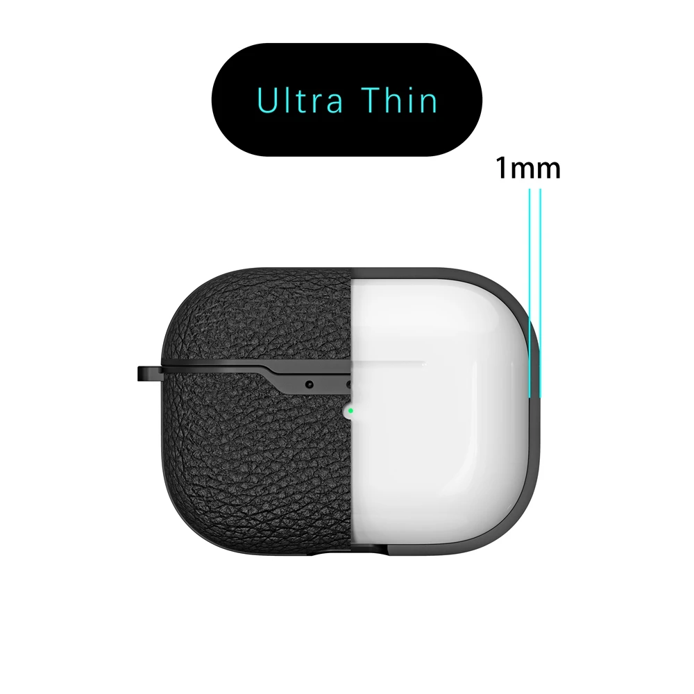 

Soft Leather Texture Earphone Case For Apple Airpods Pro Wireless Bluetooth Headset Cover for Air pods Protector For Airpods Pro