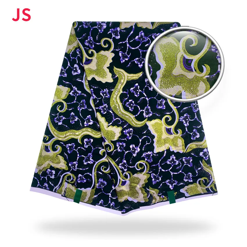 

Тканевая ткань с африканскими восковыми принтами, высококачественная ткань с восковой вышивкой в нигерийском стиле, 2022, для пошива платьев, YBG11402