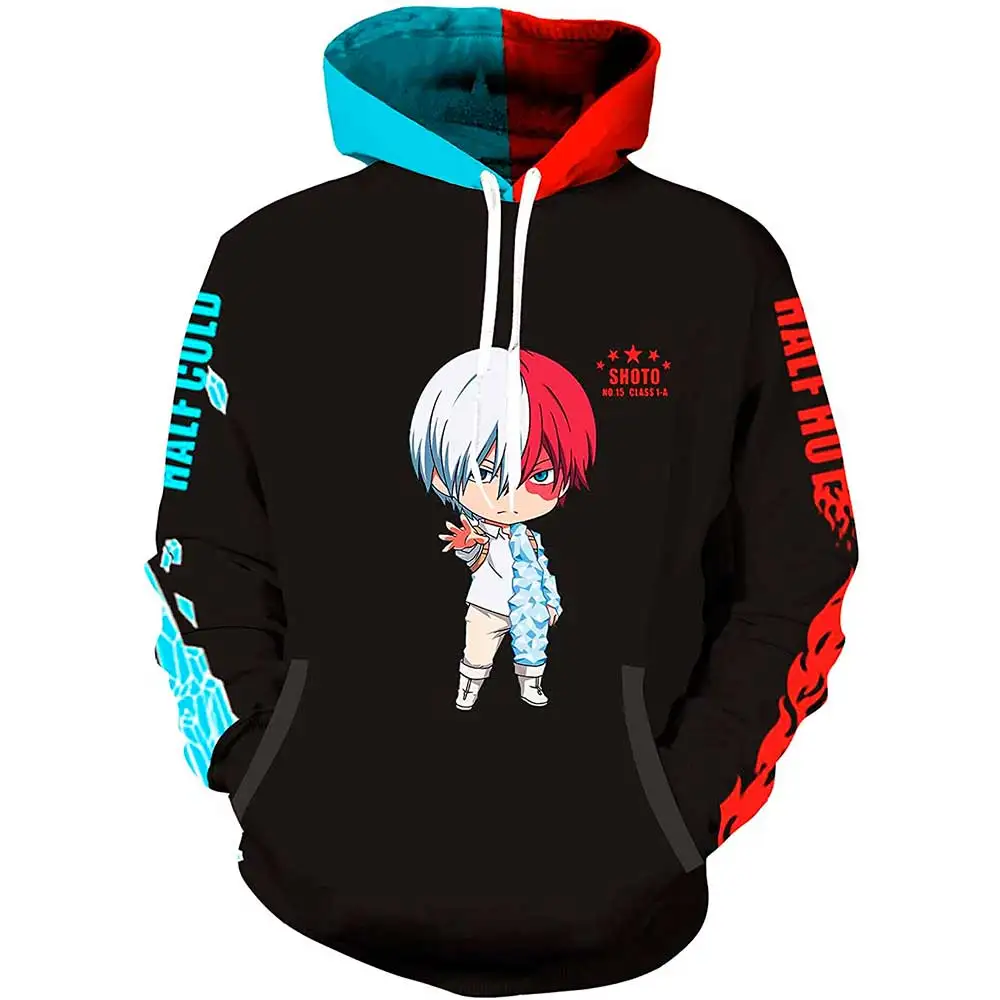 

2021 autumn and winter new 3d printed anime men's and women's hoodies casual streetwear Harajuku fashion