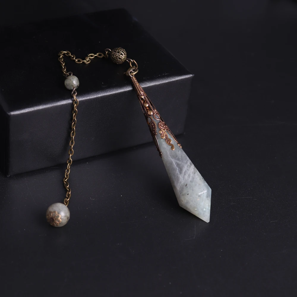 

1PC Orgone Energy Natural Stone Lapis Lazuli Labradorite Reiki Pendulum for Dowsing Pendants Healing Pendulo Chakra Jewelry