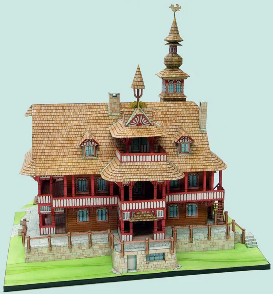 3D пазл из бумаги строительная модель игрушка Чешская Республика Beskid Mountain Hotel Mamenka