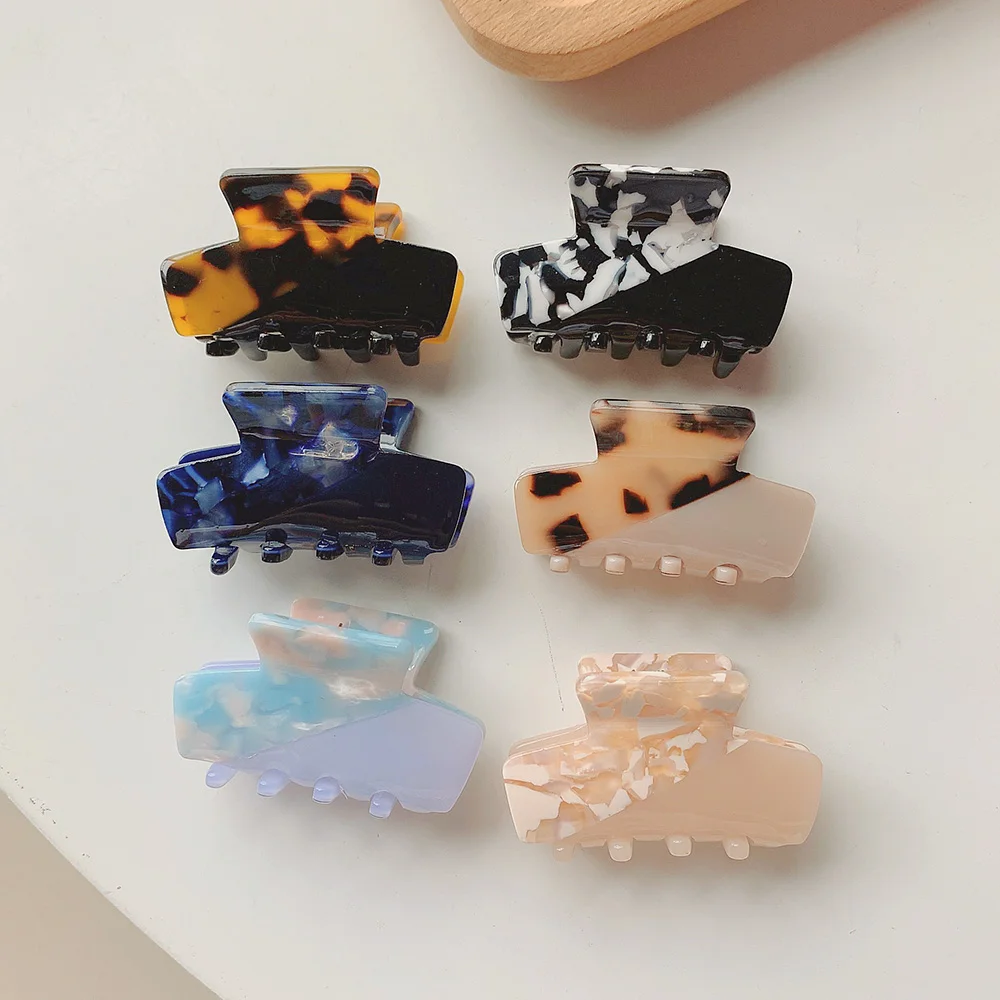 

Fashion Women Acetate Hair Claws Crab Clamps Charm Solid Color Leopard Lady 4.8Cm Hair Clips Headdress Hair Styling Tool