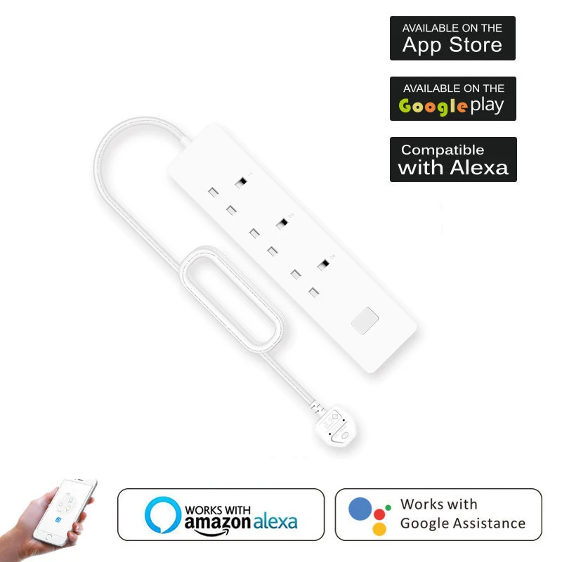 

Smart WiFi Socket UK 13A 100-240V Timing Function EFamilyCloud APP Control Work With Alexa Google Assistant Smart Home