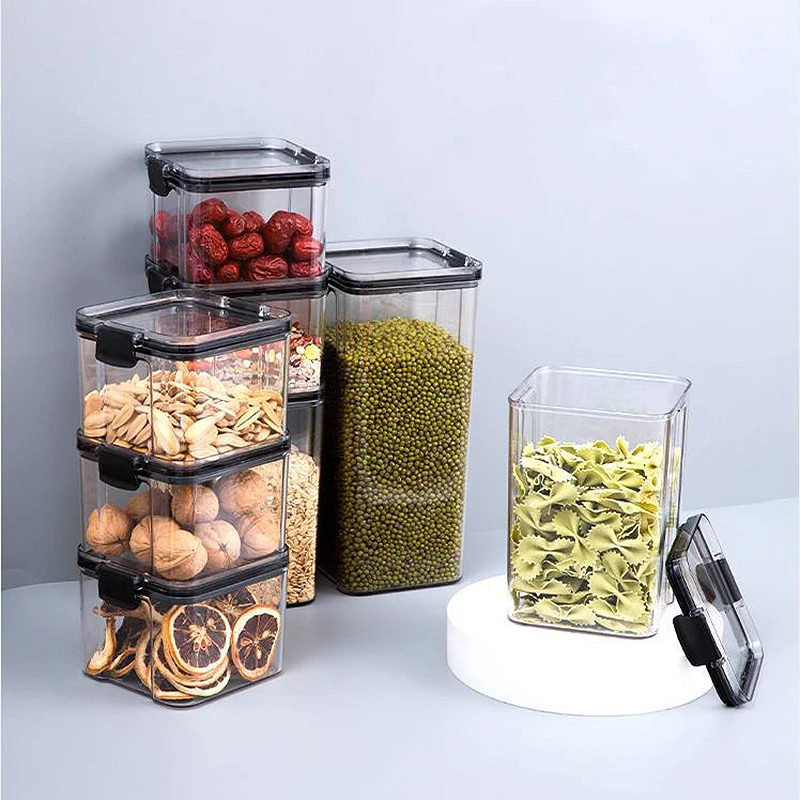 

Sealed Box Storage Tank Kitchen Fresh-keeping Box Whole Grain Storage Box Multi-grain Transparent Multi-grain Can Sealed Jar