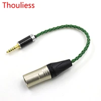 thouliess carbon fiber occ single crystal silver 4 4mm male to 4pin xlr balanced male headphone audio adapter connector cable