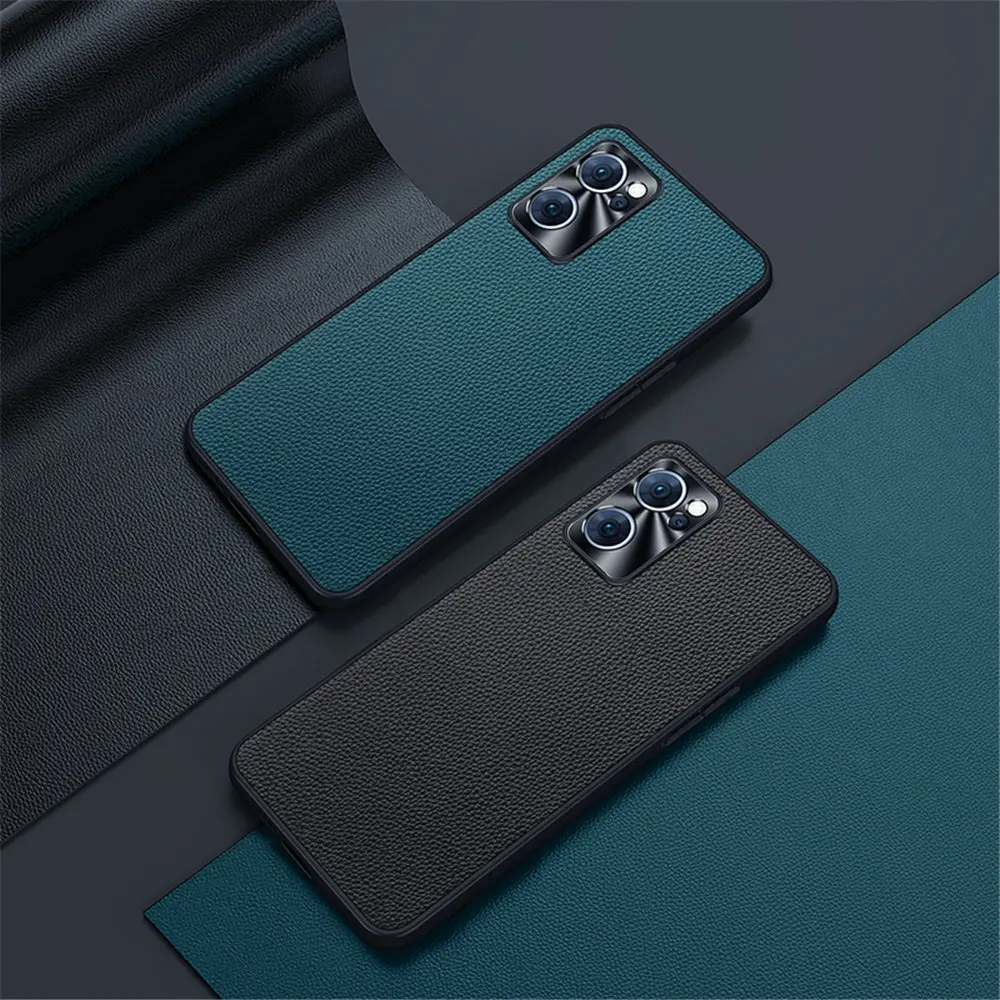 Чехол для телефона из натуральной кожи OPPO Reno 7/7SE/7 Pro 6/6 ультратонкая задняя крышка